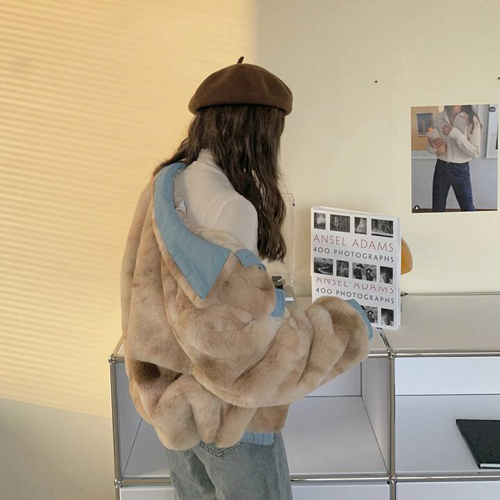 楽天市場】【日本未発売】フェイクファーコート ファーコート  