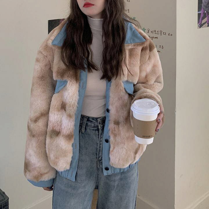 楽天市場】【日本未発売】フェイクファーコート ファーコート  