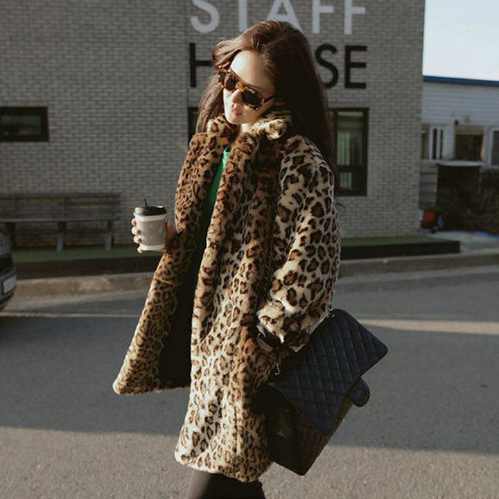 楽天市場】ヒョウ柄 ウールコート. ファーコート 毛皮 ファー コート 