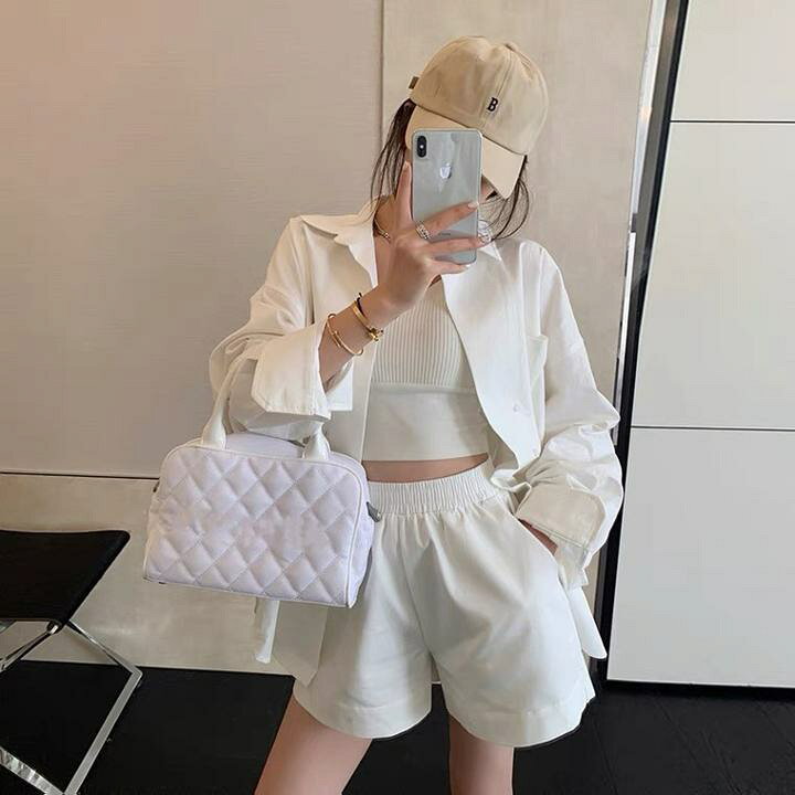 楽天市場】【セットアップ】オーバーサイズシャツ＋ショートパンツ set 