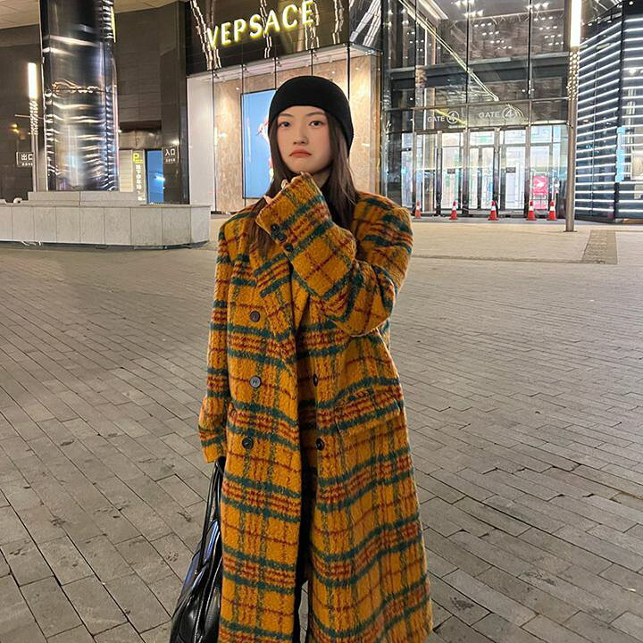 楽天市場】チェック柄ウールコート チェスターコート. ロングコート  