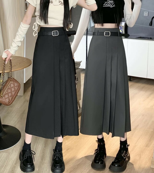 楽天市場】ハーフプリーツスカート ミモレスカート プリーツスカート  