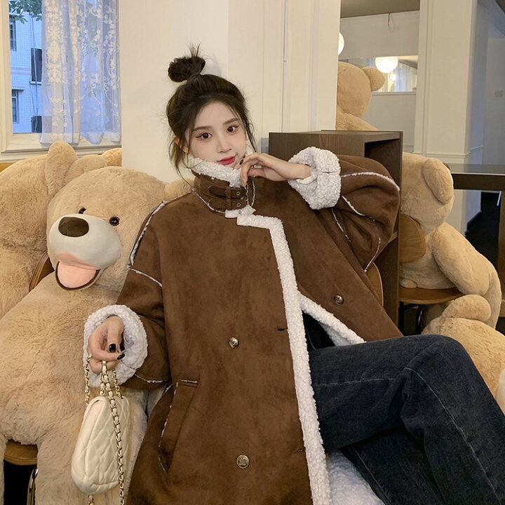 楽天市場】フェイクムートンコート ウールボアコート ムートンコート  