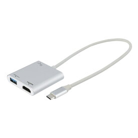 ナカバヤシ Digio2 ドッキングステーション Type-C接続 ノートPCなどに USB-A / HDMI の端子を拡張 USBPD充電100Wまで対応 Windows / macOS / iPadOS / ChromeOS / Android対応 シルバー UD-C03SL
