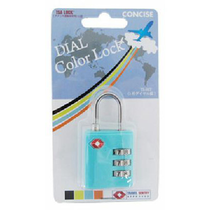 アメリカ旅行で 鍵を施錠したままカバンを預けることが出来ます TSA3桁ダイヤル錠 TL-05T ブルー 海外旅行便利グッズ 旅行用品 超激安 10P03Dec16 売買 コンサイス