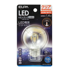 LED電球 G50ガタ E26/ELPA(エルパ)/LDG1CL-G-G276