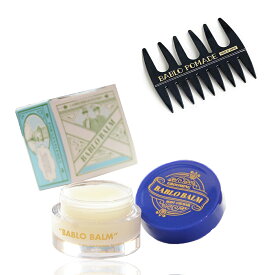 「まるで香水のような上質な香り。メンズ用ヘアバーム」バブロ バーム BABLO BALM バブロバーム ヘアバーム メンズ用 男性用（マンダリンシトラスの香り）35g 1個＆メッシュコーム櫛（ブラック） 1個セット [ヘアワックス 練り香水]