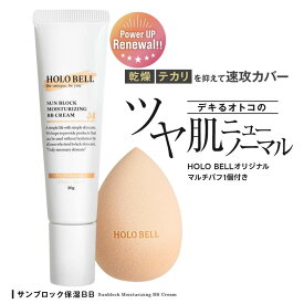 【今ならポイント11倍！】BBクリーム コンシーラー 日焼け止め メンズ 男性用 HOLO BELL ホロベル サンブロック保湿BB SPF40 PA+++ 20g（パフ付き）【ネコポス出荷】【ギフトラッピング不可】 [M便 1/1]