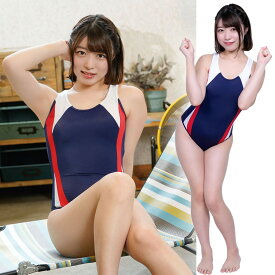 泳がない競泳水着 競泳水着風 スポーツ コスプレ 紺×白×赤ライン セクシー ハイレグ 撮影会 衣装 レディース
