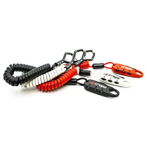 Q-BIRO 形状記憶バイロケーブル3桁ダイヤルロック 2mmx2(ダブルワイヤー)x1800mm ブラック ホワイト レッド【自転車】