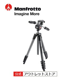 【公式 展示中古品Aランク】Manfrotto マンフロット COMPACTアドバンス三脚 3ウェイフォトキット ブラック MKCOMPACTADV-BK 撮影機材