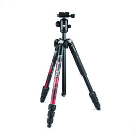 【公式 展示中古品Aランク】Manfrotto マンフロット Element MII アルミニウム4段三脚キットRD MKELMII4RD-BH レッド