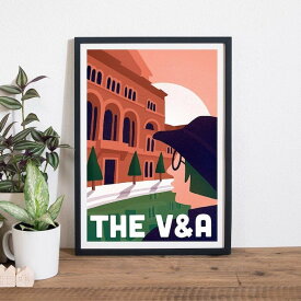The V&A A3 アート ポスター 北欧 イラスト ヴィクトリア アルバート 博物館 建物 建築 旅行 観光 ヨーロッパ ポップ カラフル リビング インテリア オシャレ 部屋 カフェ トイレ かわいい ホテル 玄関 壁掛け オススメ 人気 イギリス ロンドン ポップ Art Poster