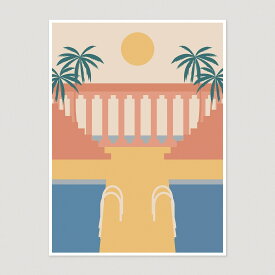 Hot Summer 02 Print (30 x 40cm) アート ポスター 北欧 サマー 夏 イエロー 太陽 ノスタルジック 景色 リビング キッチン 玄関 ポップアート 壁掛け カフェ トイレ ホテル シンプル おしゃれ お洒落 かわいい イラスト インテリア 縦長 デザイン オブジェ Pop Art Poster