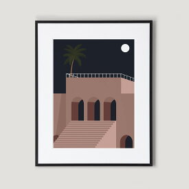 Summer Night 01 Print (30 x 40cm) アート ポスター 北欧 サマー 夏 ナイト 夜 景色 リビング キッチン 玄関 ポップアート 壁掛け カフェ トイレ ホテル シンプル おしゃれ お洒落 かわいい イラスト インテリア 縦長 デザイン オブジェ Pop Art Poster