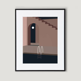 Summer Night 03 Print (30 x 40cm) アート ポスター 北欧 サマー 夏 ナイト 夜 景色 リビング キッチン 玄関 ポップアート 壁掛け カフェ トイレ ホテル シンプル おしゃれ お洒落 かわいい イラスト インテリア 縦長 デザイン オブジェ Pop Art Poster