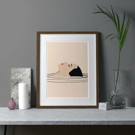 Relax Art Print (21 x 30cm) A4 アート ポスター 北欧 水面 女性 フェイス ノスタルジック 景色 リビング キッチン 玄関 ポップアート 壁掛け カフェ トイレ ホテル シンプル おしゃれ お洒落 かわいい イラスト インテリア 小さいサイズ デザイン オブジェ Pop Art Poster