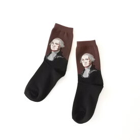 【IMPORT POP SOCKS】絵画モチーフ アート ソックス 靴下 (大統領) | レディース メンズ 名画