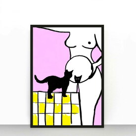 Pussy cat Print A4 アート ポスター 北欧 リビング Pop Art Poster
