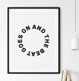 Music Beat Typography Print A3 アート ポスター 北欧 タイポグラフィ ミュージック ビート 音楽 クラブ ライブハウス メッセージ 英語 ポップ 壁掛け リビング 玄関 カフェ トイレ 部屋 おしゃれ お洒落 かわいい カラフル インテリア デザイン イギリス Pop Art Poster