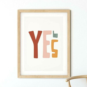 YES Typography Print A3 A[g |X^[ k CGX ^C|OtB CXg |bvA[g Ǌ| rO Lb`  JtF gC  Vv   킢 Jt C