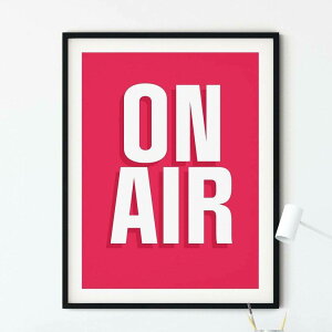 ON AIR Typography Print A3 A[g |X^[ k ^C|OtB IGA[   red [A bZ[W p |bv Ǌ| rO  JtF gC    킢 J