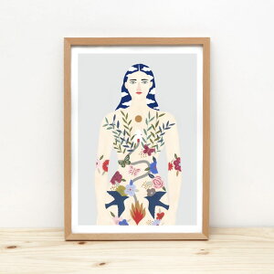 My body is my home Illustration Art Print A4 A[g |X^[   AWA eCXg Jt CXg k rO IV   JtF gC 킢 ze Ǌ| L[g KAWAII 