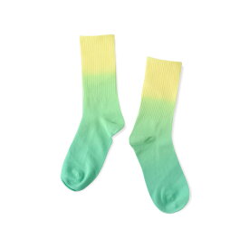 【IMPORT POP SOCKS】グラデーション 染め ソックス（グリーン） 靴下 メンズ レディース