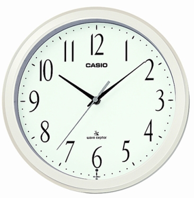 カシオ 電波時計 壁掛け時計 アナログ 掛け時計 おしゃれな ホワイト 白 文字盤 (CL15JU62) シンプル 見やすい アラビア数字 秒針  音がしない 秒針停止機能 CASIO 電波掛時計 静かな ウォールクロック | ＭＤＣギフト