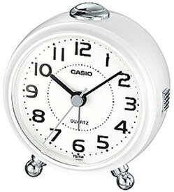 カシオ 置時計 アナログ 目覚まし時計 コンパクト おしゃれな ホワイト 白 (SCL17NV02) シンプル 見やすい アラビア数字 アラーム スヌーズ機能 ライト付き トラベルクロック CASIO 小型 卓上 置き時計 旅行用 目覚まし時計