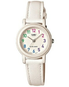 カシオ ドレスウォッチ 日常生活防水 レディース アナログ 腕時計 文字盤 見やすい ホワイト 白 アラビア数字 (SD21JL23WHT) おしゃれな ホワイト 白 革ベルト レザー 革バンド CASIO LADYS ANALOG カ