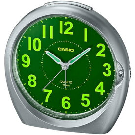 カシオ 置き時計 アナログ 目覚まし時計 おしゃれな シルバー 銀色 見やすい 集光樹脂文字板 アラビア数字 (SCL22MY02) アラーム スヌーズ機能 ライト付き CASIO 3針 目覚まし時計