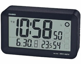 カシオ 電波時計 置時計 デジタル 目覚まし時計 おしゃれな ブラック 黒 アラーム スヌーズ機能 日付 曜日 カレンダー (CL23MR01) シンプルで 見やすい 大型液晶 温度 湿度計 LED ライト付き 静かな CASIO 電波 置き時計 目覚まし時計