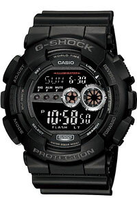 カシオ Gショック G-SHOCK スポーツウォッチ 20気圧防水 メンズ デジタル 腕時計 g-shock ブラック 黒 (GD-100-1BJF) ストップウォッチ カウントダウンタイマー LED ライト付き ランニングウォッチ カ
