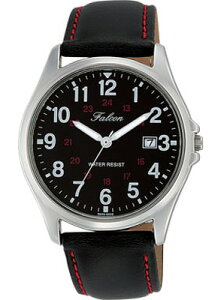 シチズン メンズ アナログ 腕時計 文字盤 見やすい アラビア数字 日常生活防水 ドレスウォッチ (CBQ067BLK) 日付 カレンダー 24時間表示 革ベルト ブラック 黒 レザー 合成皮革 革バンド カジュ