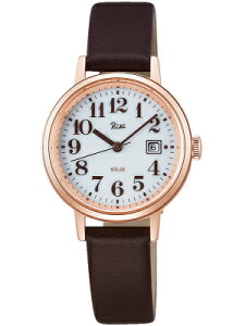 セイコー レディース腕時計 5気圧防水 アナログ ソーラー 腕時計 文字盤 見やすい アラビア数字 日付カレンダー ドレスウォッチ (AL23P-1403) ソーラー アナログ腕時計 おしゃれな 革ベルト レ