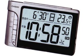 カシオ 電波時計 置時計 デジタル 目覚まし時計 おしゃれな シルバー 銀 見やすい 大型液晶（CL7FB02）スヌーズ機能 アラーム 日付 曜日 カレンダー 温度計 LED ライト付き CASIO 静かな 電波 置き時計 目覚まし時計