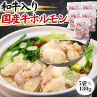 小分けセット【和牛入り国産牛】ぷりふわ ホルモン カット済 国産 もつ鍋 牛モツ 脂付きホルモン 小腸 焼…