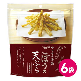 ごぼうの天ぷら 6袋セット 天ぷらお菓子 サクサク 天ぷら お菓子 食物繊維 たっぷり おやつ おつまみ 詰め合わせ まとめ買い 天ぷらスナック テンプラ てんぷら 天麩羅 揚げ 揚げ物 菓子 おかし スナック菓子 チャック付き 送料無料 MDホールディングス