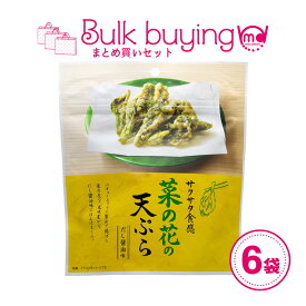 菜の花の天ぷら 6袋セット スナック菓子 天ぷらスナック 天ぷら 野菜 山菜 お菓子 天ぷらお菓子 詰め合わせ セットスナック スナックまとめ買い 菜の花お菓子 チャック付 送料無料 MDホールディングス 揚げ物 てんぷら 天婦羅 菜の花 なのはな 天ぷら テンプラ