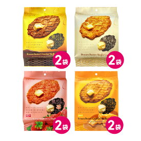 焦がしバター ワッフル クッキー 4種 各2袋セット 食べ比べ 焼菓子 贅沢 高級 お菓子 お土産 お取り寄せ 詰め合わせ まとめ買い 苺 キャラメル ワッフル 焼き菓子 クッキーセット 個包装 小分け 小袋 パック スナック菓子 清華堂 MDホールディングス 条件付き 送料無料