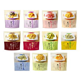 天ぷら お菓子 11種セット スナック菓子 スナック おつまみ おすすめ 人気 野菜チップス 詰め合わせ まとめ買い 野菜 ごぼう 湯葉 おくら なす 玉ねぎ 紅しょうが れんこん しいたけ エリンギ 菜の花 にんにくの芽 MDホールディングス 条件付き 送料無料