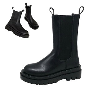ブーツ チェルシーブーツ レディース サイドゴア 秋冬靴 厚底靴 スクエアトゥ 身長アップ 脚長効果 厚底 美脚 おしゃれ 滑り止め 雨の日対応 レインブーツ カジュアル 通勤通学 歩きやすい