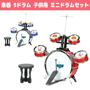 楽器 5ドラム 子供用 ミニドラムセット ドラマーごっこ バンドごっこ ドラムセット 小シンバル ドラムスティック 子供 キッズ お祝い 面白い 知育玩具 誕生日プレゼント クリスマス プレゼ