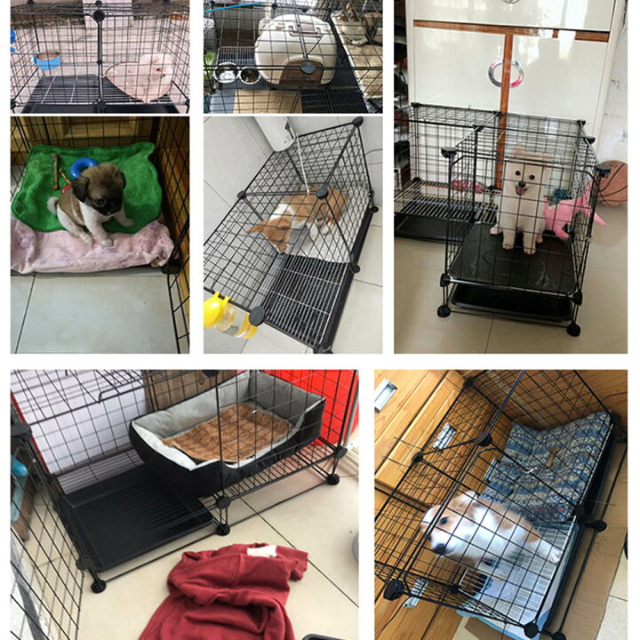 楽天市場 ペットケージ トレイ付き犬用ケージ 猫 うさぎ小屋 犬小屋 ワイヤーケージ キャット 中小型犬用 ドッグ ハウス 休憩所 持ち手付き 移動便利 室内外兼用 Mdkstore楽天市場店