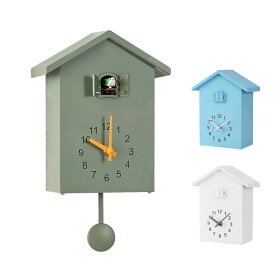 バードハウス 鳩時計 掛け時計 壁掛け モダンなデザイン 鳴き声が楽しめる カッコー時計