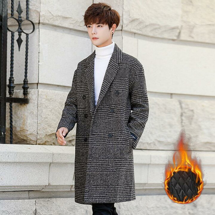 楽天市場】チェスターコート メンズ コート 千鳥格子 チェック柄  