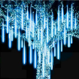 イルミネーションライト つらら LEDイルミネーションライト 80cm 8本 5個セット　流れる 流星 つらら スノードロップライト ストリングライト クリスマス飾り 防水 屋外対応 ツリー用 シャンパンゴールド、ホワイト、ブルー、マルチカラー