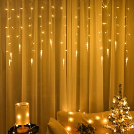 LED イルミネーションライト カーテンライト 飾りライト 5m 縦36本 流れる 流星 つらら スノードロップライト 8種点灯モード 複数連結可 クリスマス 飾り 防水 屋外 室内 電飾 新年 結婚式 誕生日 祝日 パーティー