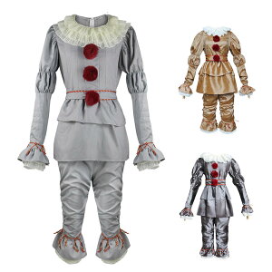 新品 映画 成人 子供 コスプレ衣装 cosplay ピエロ ペニーワイズ クリスマス コスチューム キャラクター仮装 ハロウィン イベント 変装 実物撮影 ステージ 舞台服 学園祭